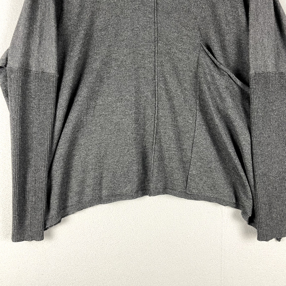 Kerisma Oversized Sweater Womens Small Medium Gray V-Neck Lagenlook Relaxed Boho - Picture 3 of 16